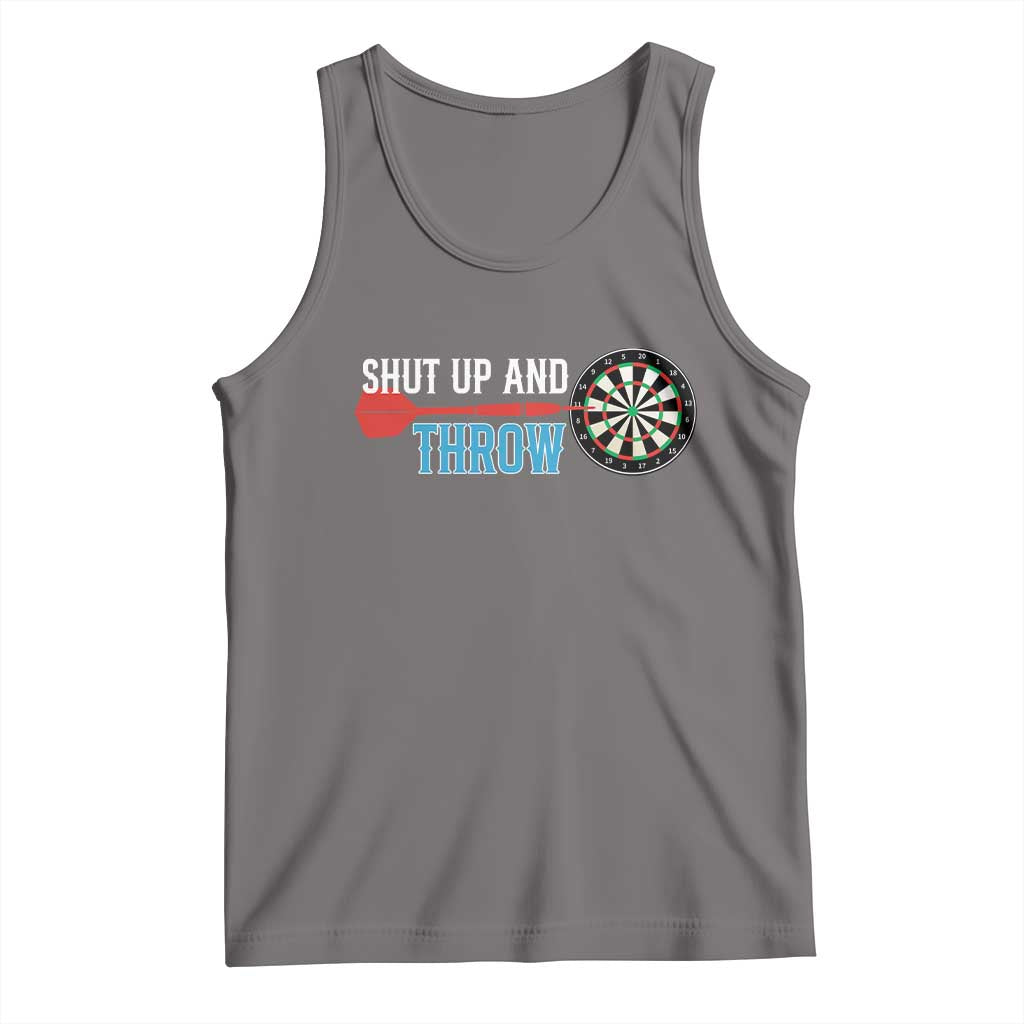 Shut Up And Throw Tank Top Funny Darts Player Gift - Wonder Print Shop