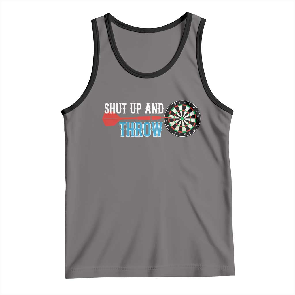 Shut Up And Throw Tank Top Funny Darts Player Gift - Wonder Print Shop