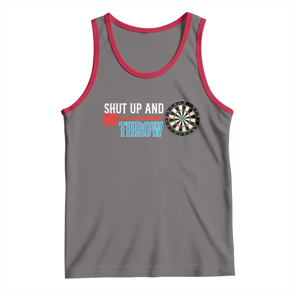 Shut Up And Throw Tank Top Funny Darts Player Gift - Wonder Print Shop