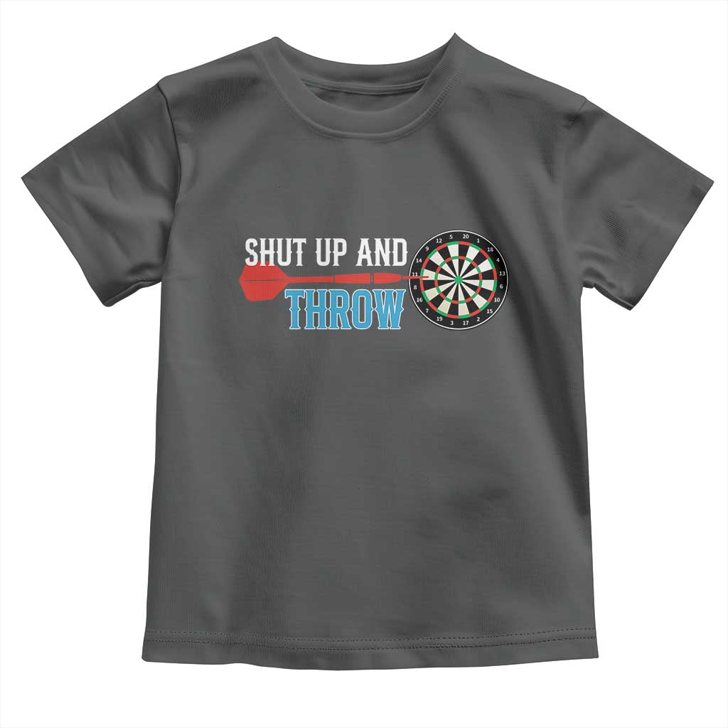 Shut Up And Throw Toddler T Shirt Funny Darts Player Gift - Wonder Print Shop