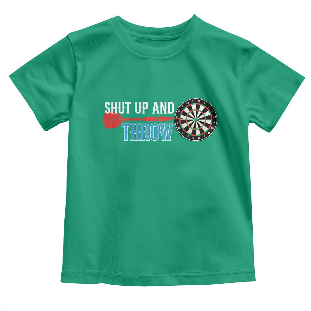Shut Up And Throw Toddler T Shirt Funny Darts Player Gift - Wonder Print Shop