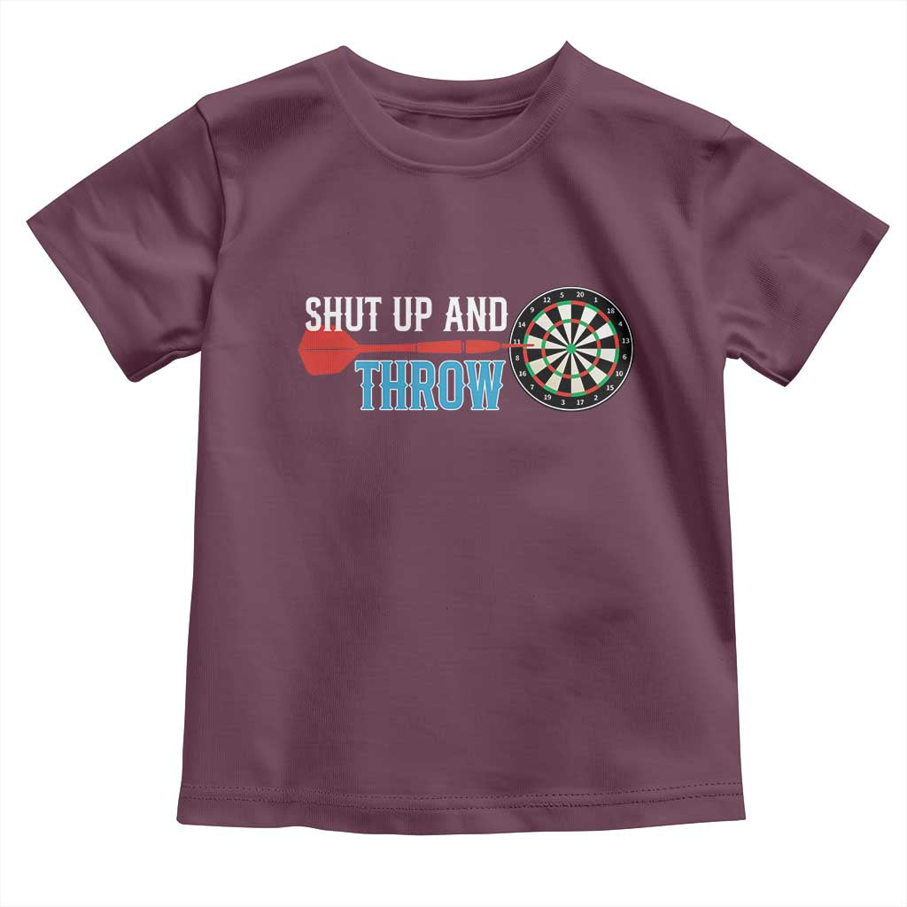 Shut Up And Throw Toddler T Shirt Funny Darts Player Gift - Wonder Print Shop