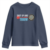 Shut Up And Throw Youth Sweatshirt Funny Darts Player Gift - Wonder Print Shop