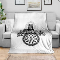 Funny Christian Dartist Gift Throw Blanket Jesus Bullseye Shooter - Wonder Print Shop