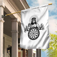Funny Christian Dartist Gift Garden Flag Jesus Bullseye Shooter - Wonder Print Shop
