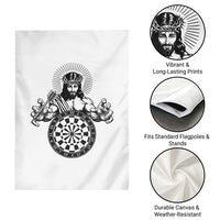 Funny Christian Dartist Gift Garden Flag Jesus Bullseye Shooter - Wonder Print Shop