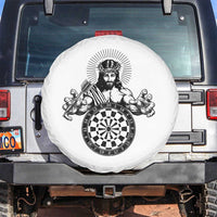 Funny Christian Dartist Gift Spare Tire Cover Jesus Bullseye Shooter - Wonder Print Shop