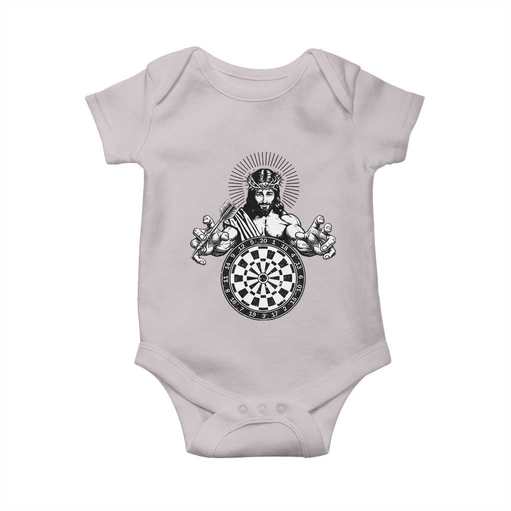 Funny Christian Dartist Gift Baby Onesie Jesus Bullseye Shooter - Wonder Print Shop