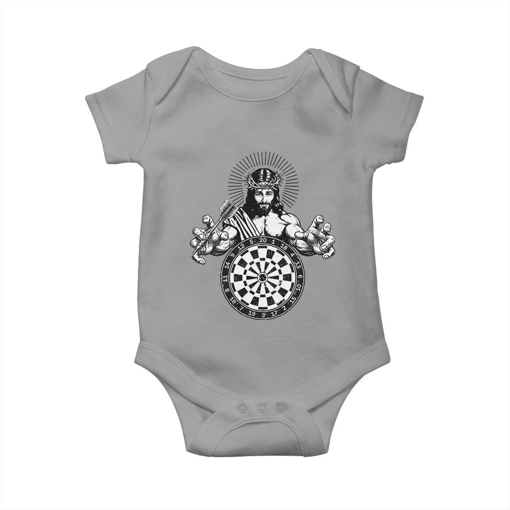 Funny Christian Dartist Gift Baby Onesie Jesus Bullseye Shooter - Wonder Print Shop
