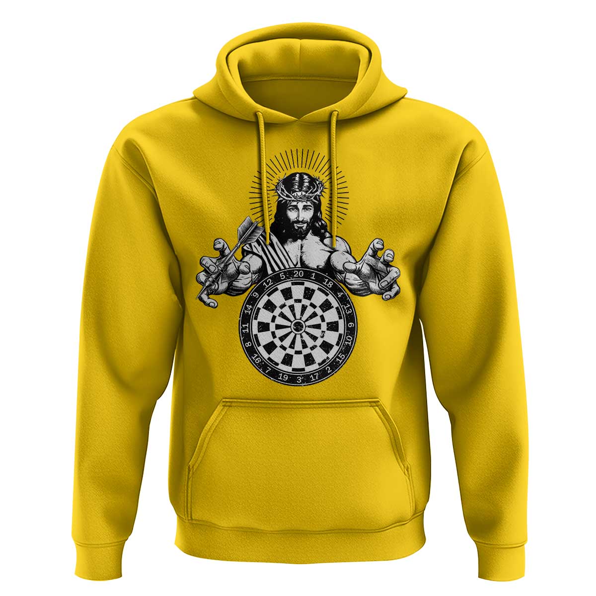 Funny Christian Dartist Gift Hoodie Jesus Bullseye Shooter - Wonder Print Shop