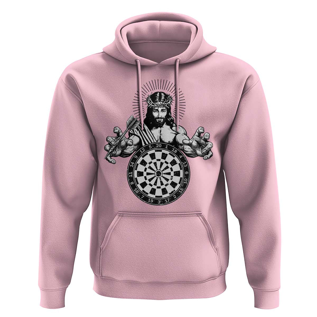 Funny Christian Dartist Gift Hoodie Jesus Bullseye Shooter - Wonder Print Shop