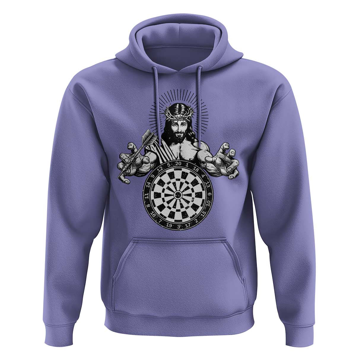 Funny Christian Dartist Gift Hoodie Jesus Bullseye Shooter - Wonder Print Shop