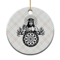 Funny Christian Dartist Gift Ceramic Ornament Jesus Bullseye Shooter - Wonder Print Shop