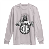 Funny Christian Dartist Gift Long Sleeve Shirt Jesus Bullseye Shooter - Wonder Print Shop