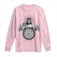 Funny Christian Dartist Gift Long Sleeve Shirt Jesus Bullseye Shooter - Wonder Print Shop