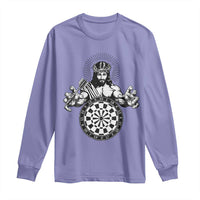 Funny Christian Dartist Gift Long Sleeve Shirt Jesus Bullseye Shooter - Wonder Print Shop