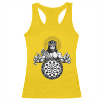 Funny Christian Dartist Gift Racerback Tank Top Jesus Bullseye Shooter - Wonder Print Shop