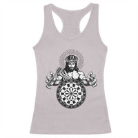 Funny Christian Dartist Gift Racerback Tank Top Jesus Bullseye Shooter - Wonder Print Shop