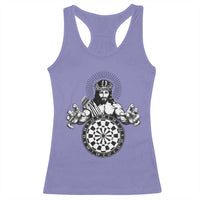 Funny Christian Dartist Gift Racerback Tank Top Jesus Bullseye Shooter - Wonder Print Shop