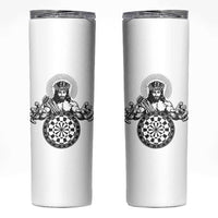 Funny Christian Dartist Gift Skinny Tumbler Jesus Bullseye Shooter - Wonder Print Shop