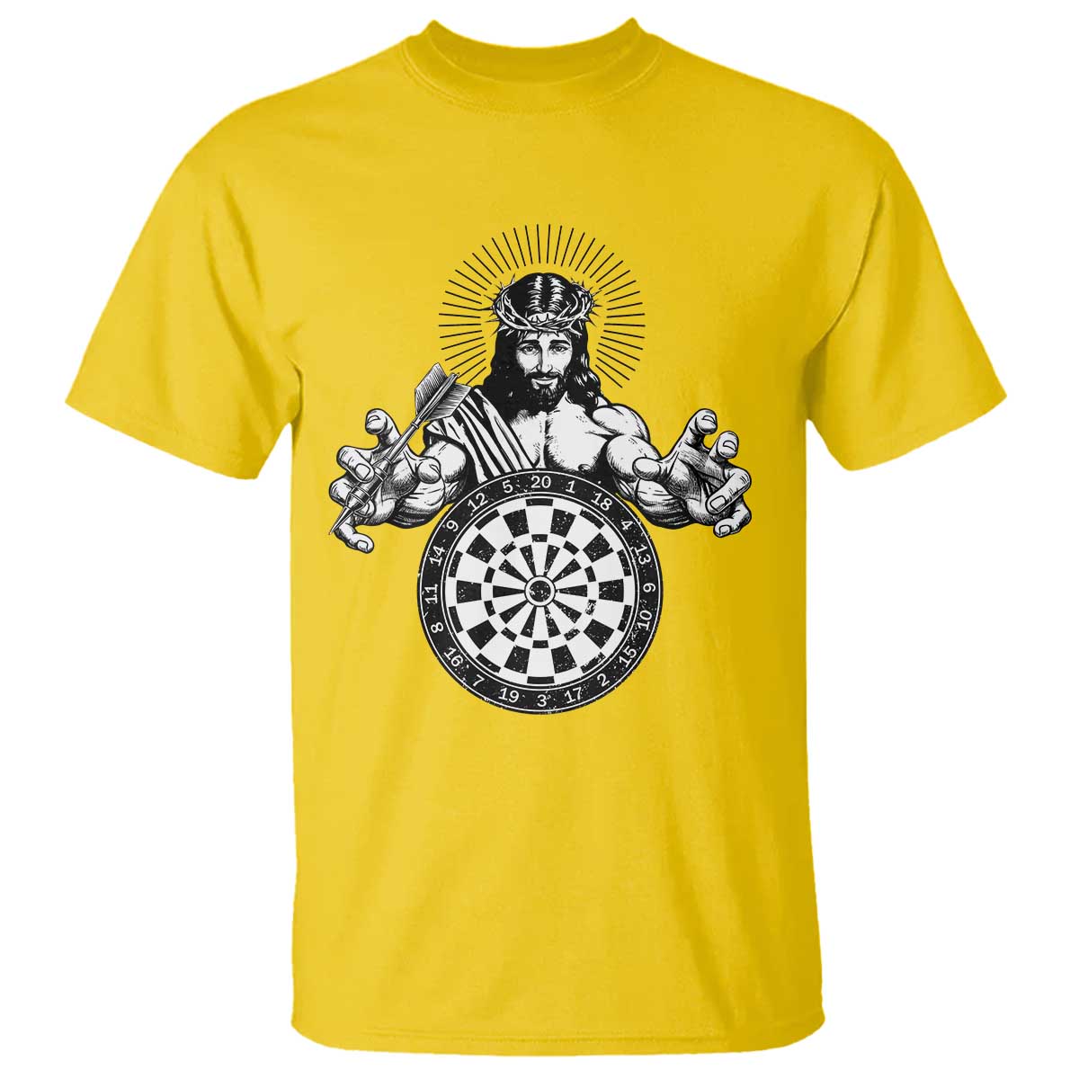 Funny Christian Dartist Gift T Shirt Jesus Bullseye Shooter - Wonder Print Shop