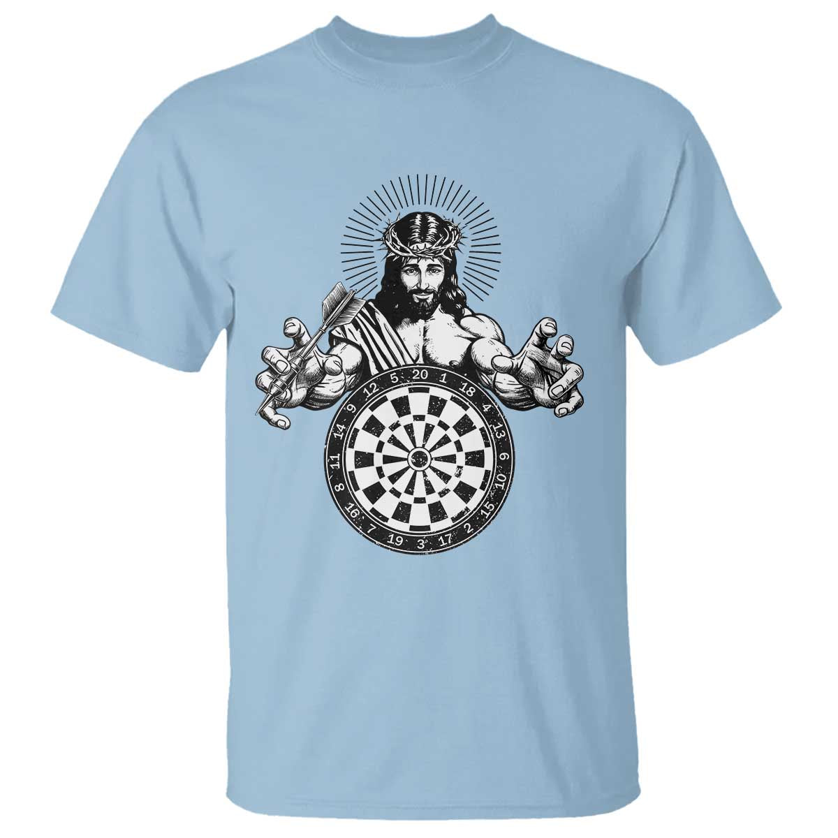 Funny Christian Dartist Gift T Shirt Jesus Bullseye Shooter - Wonder Print Shop
