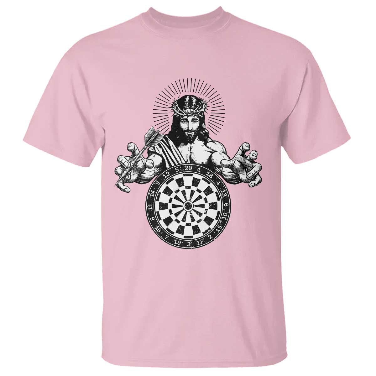 Funny Christian Dartist Gift T Shirt Jesus Bullseye Shooter - Wonder Print Shop