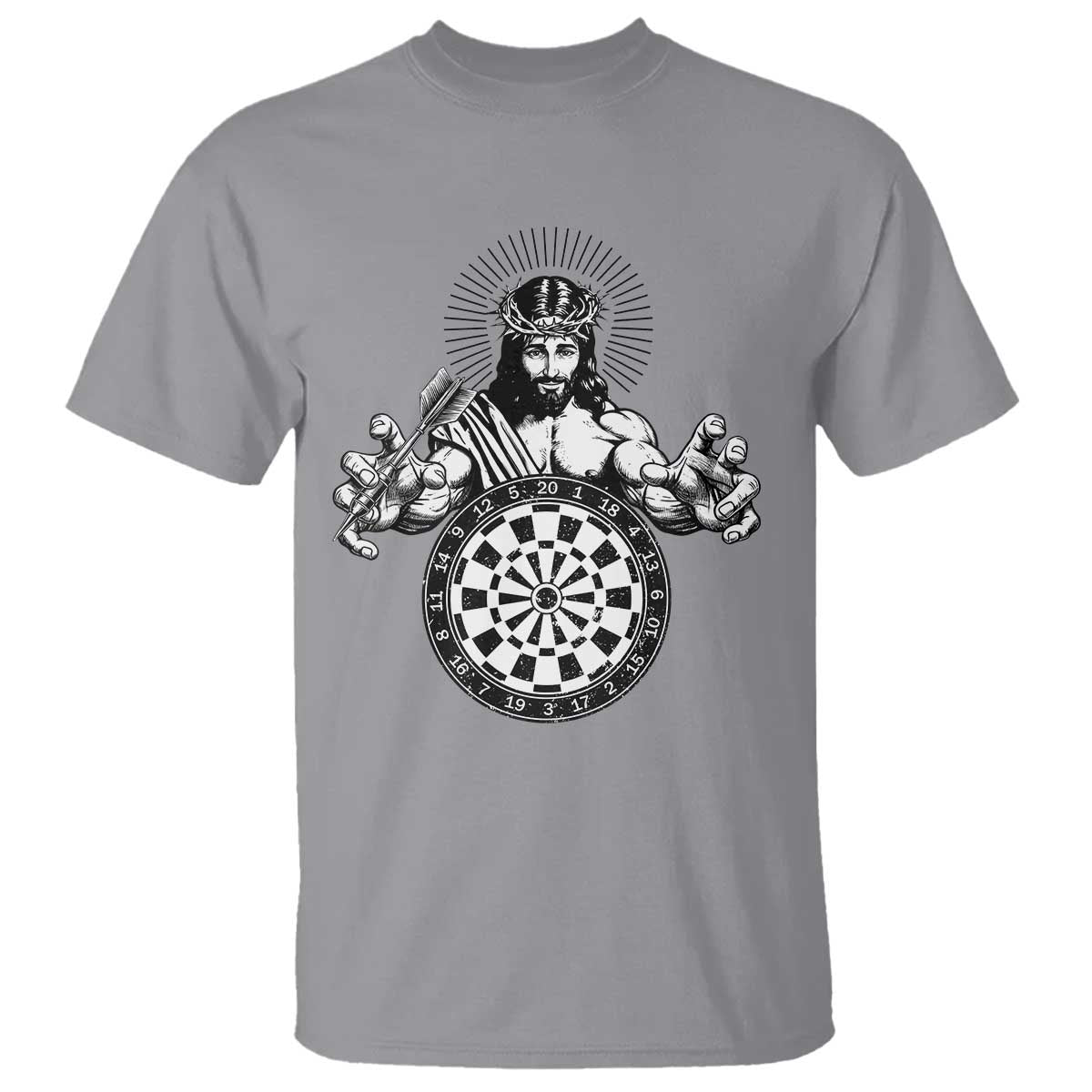 Funny Christian Dartist Gift T Shirt Jesus Bullseye Shooter - Wonder Print Shop