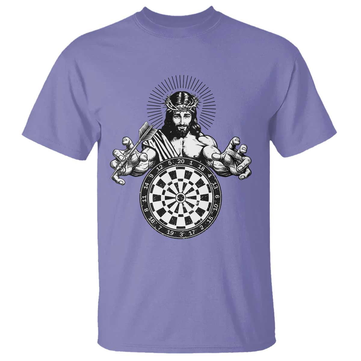 Funny Christian Dartist Gift T Shirt Jesus Bullseye Shooter - Wonder Print Shop
