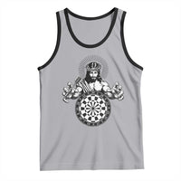 Funny Christian Dartist Gift Tank Top Jesus Bullseye Shooter - Wonder Print Shop