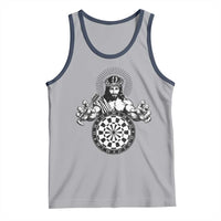 Funny Christian Dartist Gift Tank Top Jesus Bullseye Shooter - Wonder Print Shop