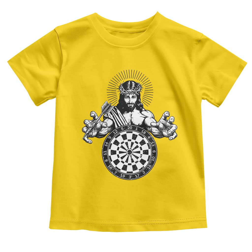 Funny Christian Dartist Gift Toddler T Shirt Jesus Bullseye Shooter - Wonder Print Shop