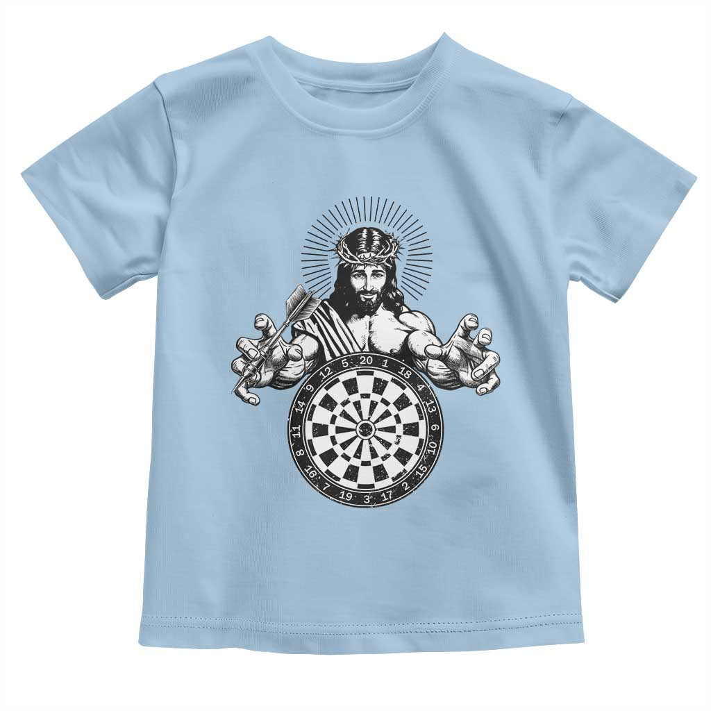 Funny Christian Dartist Gift Toddler T Shirt Jesus Bullseye Shooter - Wonder Print Shop