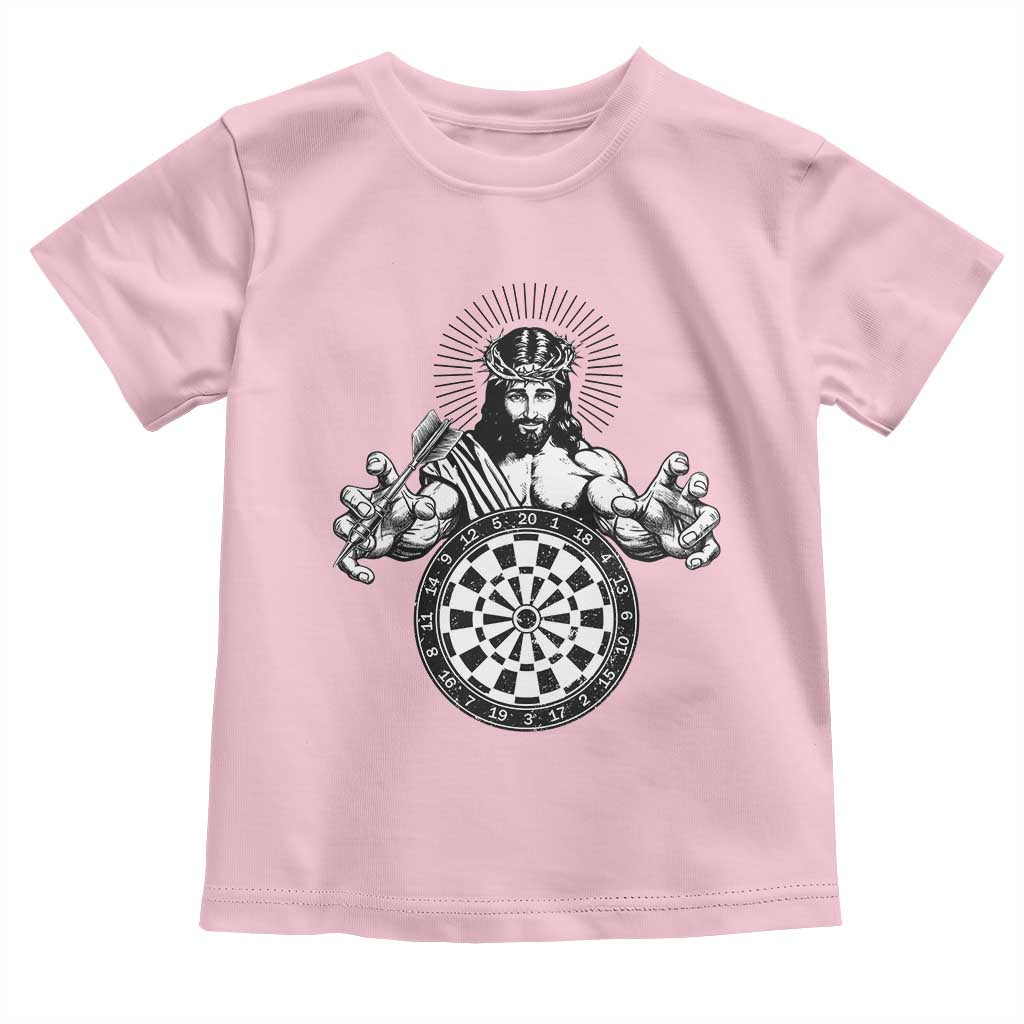 Funny Christian Dartist Gift Toddler T Shirt Jesus Bullseye Shooter - Wonder Print Shop