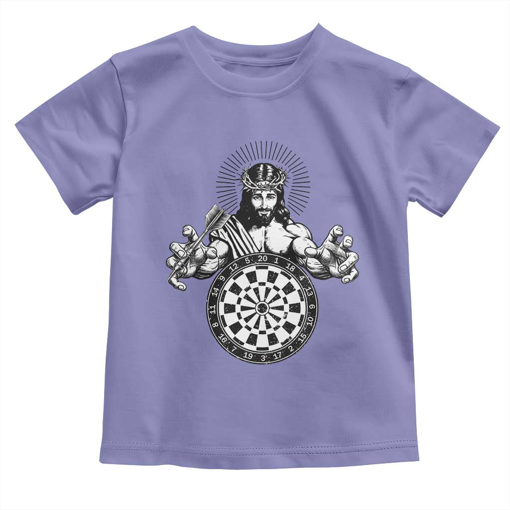 Funny Christian Dartist Gift Toddler T Shirt Jesus Bullseye Shooter - Wonder Print Shop