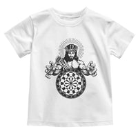Funny Christian Dartist Gift Toddler T Shirt Jesus Bullseye Shooter - Wonder Print Shop