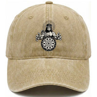 Funny Christian Dartist Gift Washed Cotton Baseball Cap Jesus Bullseye Shooter