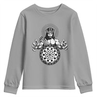Funny Christian Dartist Gift Youth Sweatshirt Jesus Bullseye Shooter - Wonder Print Shop
