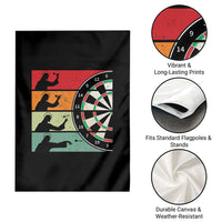 Vintage Darts Player Christian Faith Gift Garden Flag Jesus Bullseye Shooter - Wonder Print Shop