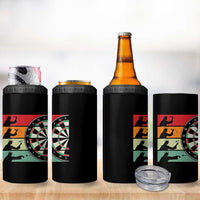 Vintage Darts Player Christian Faith Gift 4 in 1 Can Cooler Tumbler Jesus Bullseye Shooter - Wonder Print Shop