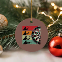 Vintage Darts Player Christian Faith Gift Ceramic Ornament Jesus Bullseye Shooter - Wonder Print Shop