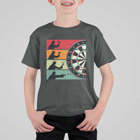 Vintage Darts Player Christian Faith Gift T Shirt For Kid Jesus Bullseye Shooter - Wonder Print Shop
