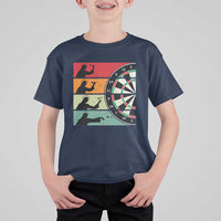 Vintage Darts Player Christian Faith Gift T Shirt For Kid Jesus Bullseye Shooter - Wonder Print Shop