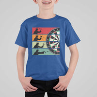 Vintage Darts Player Christian Faith Gift T Shirt For Kid Jesus Bullseye Shooter - Wonder Print Shop