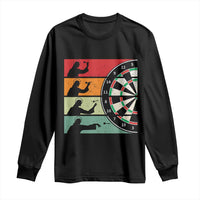 Vintage Darts Player Christian Faith Gift Long Sleeve Shirt Jesus Bullseye Shooter - Wonder Print Shop
