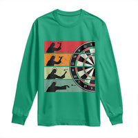 Vintage Darts Player Christian Faith Gift Long Sleeve Shirt Jesus Bullseye Shooter - Wonder Print Shop