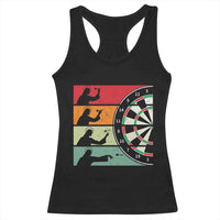 Vintage Darts Player Christian Faith Gift Racerback Tank Top Jesus Bullseye Shooter - Wonder Print Shop