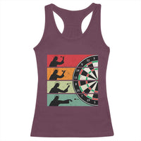 Vintage Darts Player Christian Faith Gift Racerback Tank Top Jesus Bullseye Shooter - Wonder Print Shop