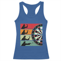 Vintage Darts Player Christian Faith Gift Racerback Tank Top Jesus Bullseye Shooter - Wonder Print Shop