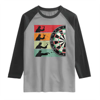 Vintage Darts Player Christian Faith Gift Raglan Shirt Jesus Bullseye Shooter - Wonder Print Shop